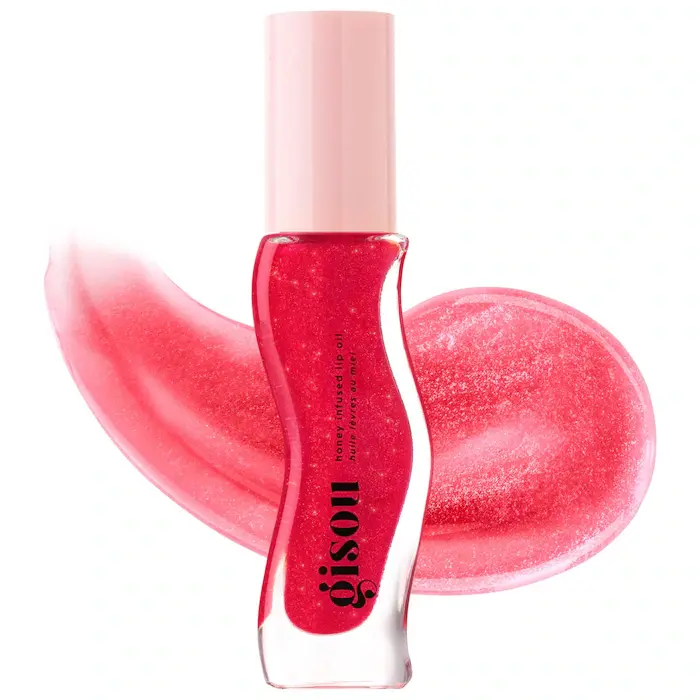 GISOU LIP OIL CHERRY ON THE CAKE HONEY INFUSED LIMITED EDITION 