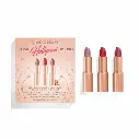 CharlotteTilbury Iconic Hollywood Lip Trio: Mini Lipstick Gift Set