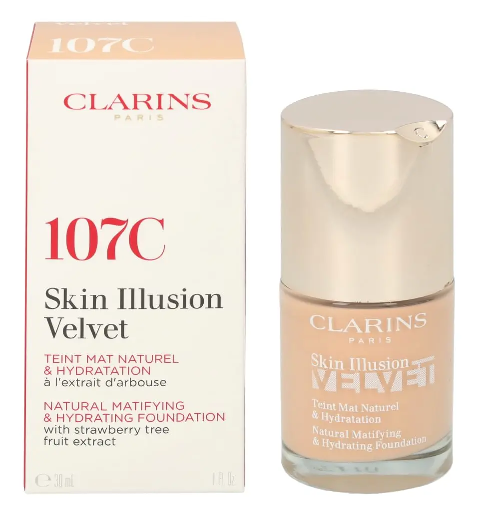 CLARINS SKIN ILLUSION VELVET 107Cكلارنس سكين إلوجن فيلفيت 107C
