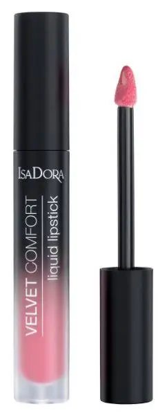  ISADORA VELVET COMFORT LIQUID LIPSTICK-PINK BLOSSOM أحمر شفاه سائل إيزادورا فيلفيت كومفورت - زهري وردي