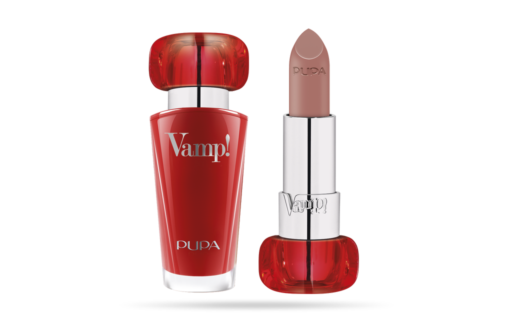 PUPA VAMP! LIPSTICK - WARM NUDE 101أحمر شفاه بوبا فامب! - لون دافئ نود ١٠١