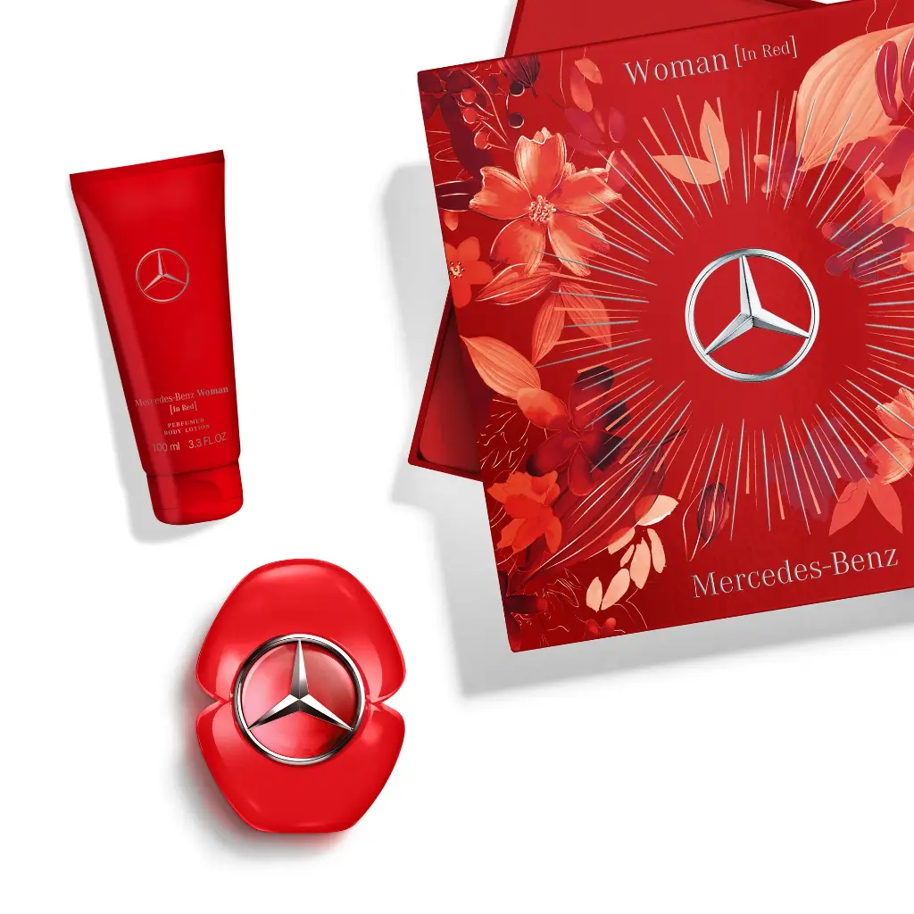 Mercedes-Benz Woman In Red gift set for women: eau de parfum + body cream
