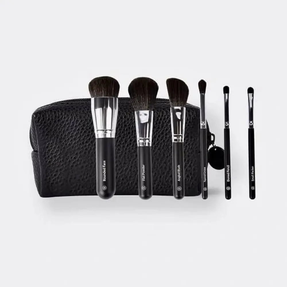 Mini Essentials 6 Piece Travel Size Brush Set with Bag 
