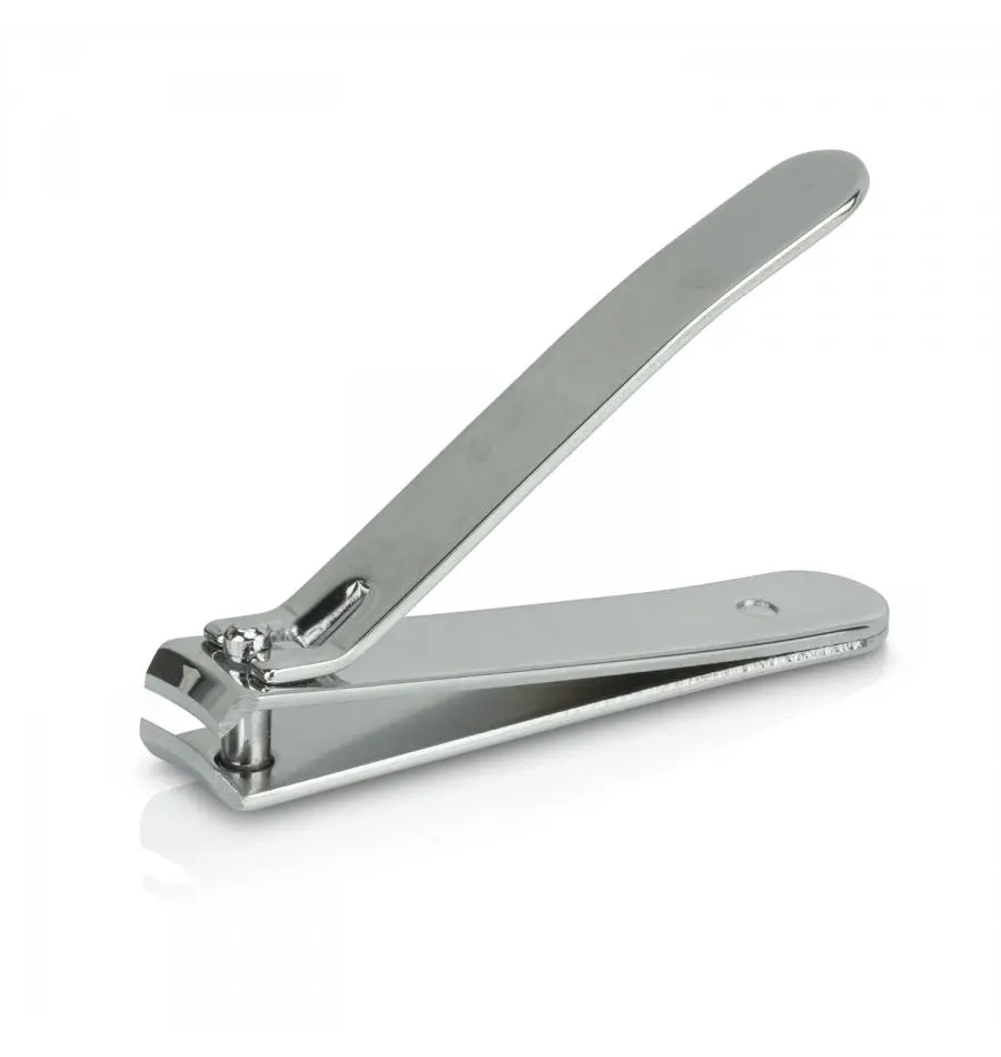 CHROMPLATED MANICURE NAIL CLIPER WITH NAIL FILE  CURVED POIMT 