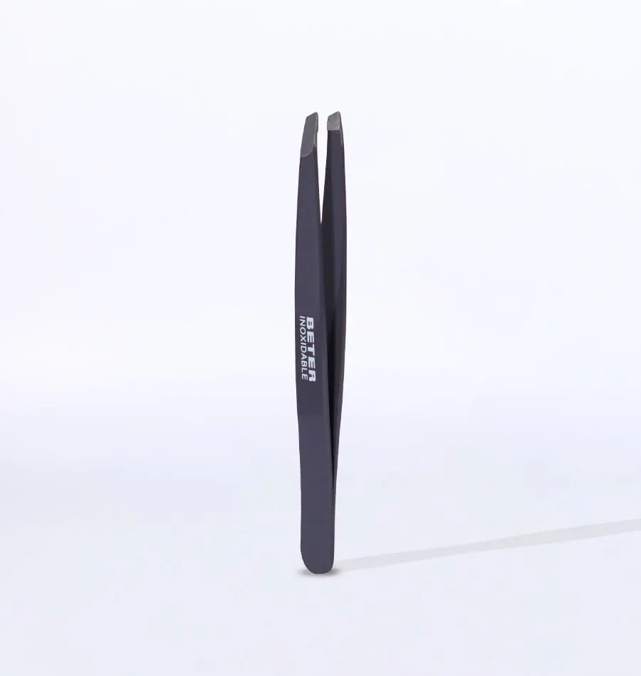 BETER STAINLESS STEEL SLANTED TIP TWEEZERS 