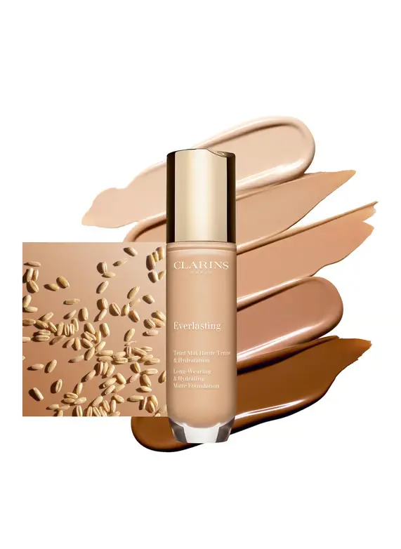 CLARINS EVERLASTING TEINT MAT HAUTE TENUE FOUNDATION 112.5W كلارنس كريم أساس إيفرلاستينج تينت مات هوت تينو 112.5 واط