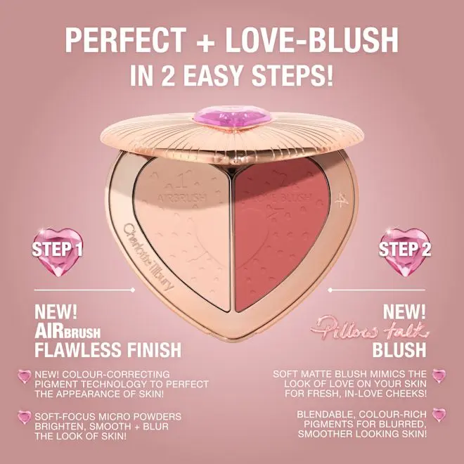 CHARLOTTE TILBURY  BEAUTY SOULMATES FACE PALETTE PILLOW TALK FLAWLESS PEACH 