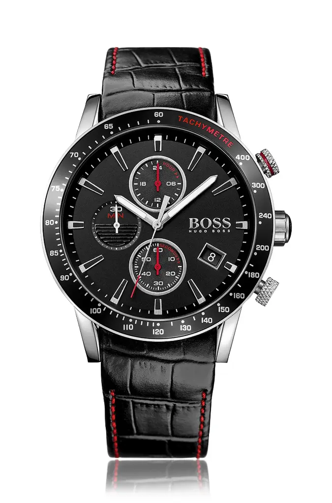 HUGO BOSS Rafale Leather Chronograph Watch | 1513390 