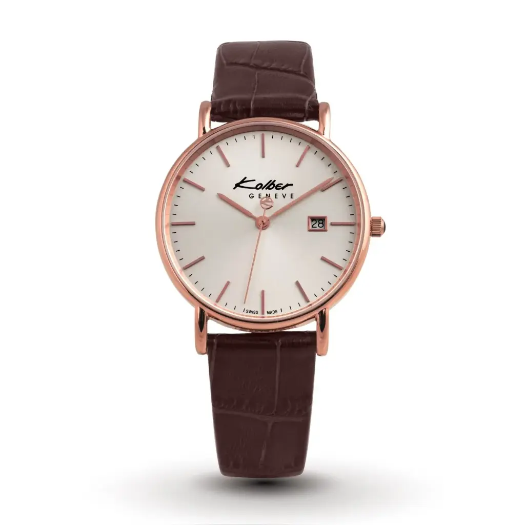 KOLBER Classiques Brown Leather Strap Watch Men – K4051141752