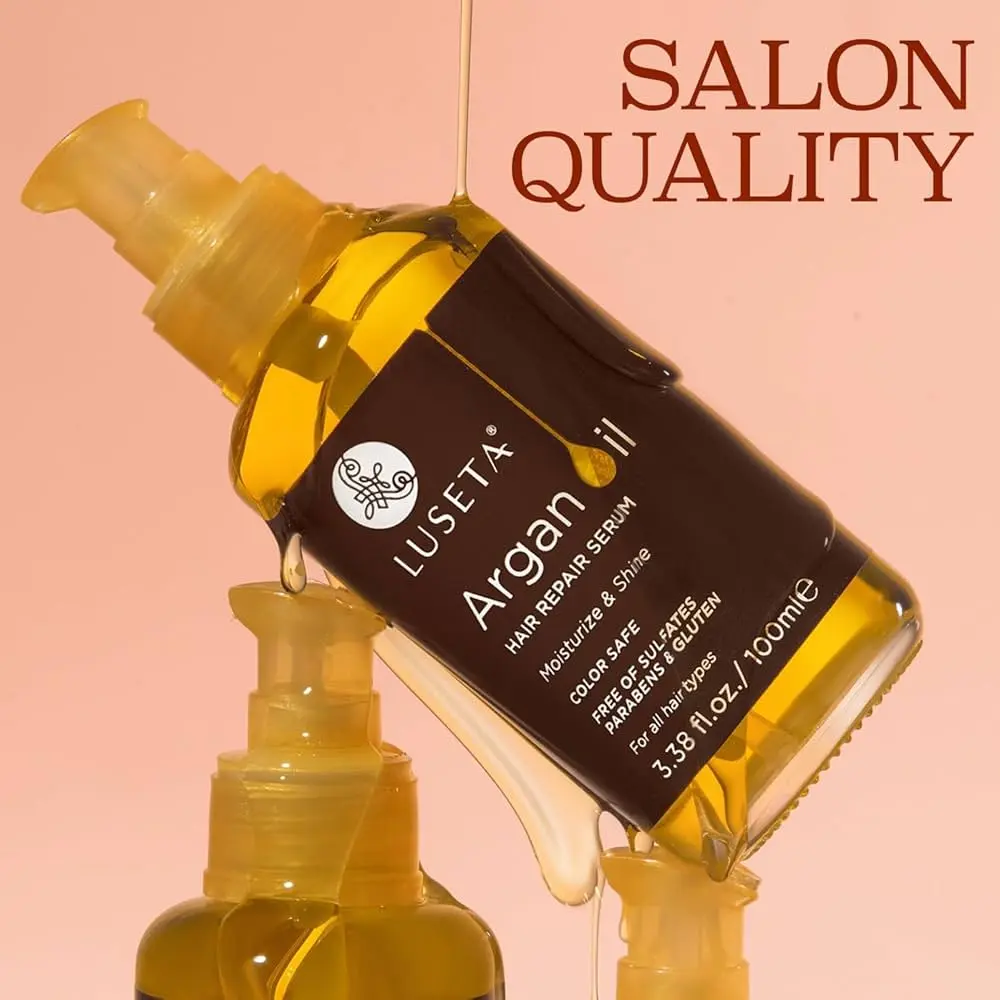 LUSETA ARGAN OIL HAIR REPAIRE SERUM 100MLسيروم إصلاح الشعر بزيت الأرغان من لوسيتا 100 مل