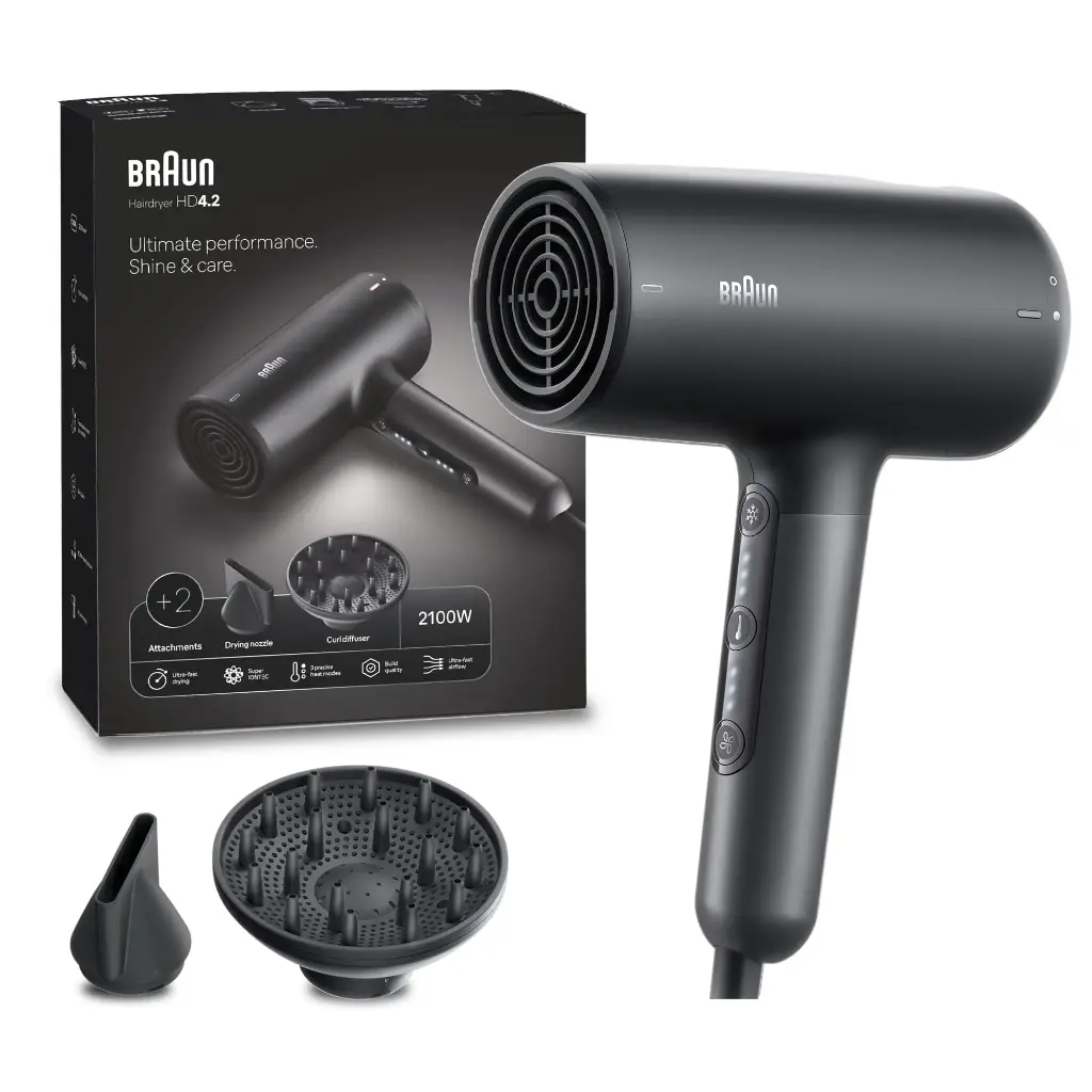 BRAUN HAIRDRYER HD 4.2 ULTIMTE PERFORMANCE SHINE CARE 2100W