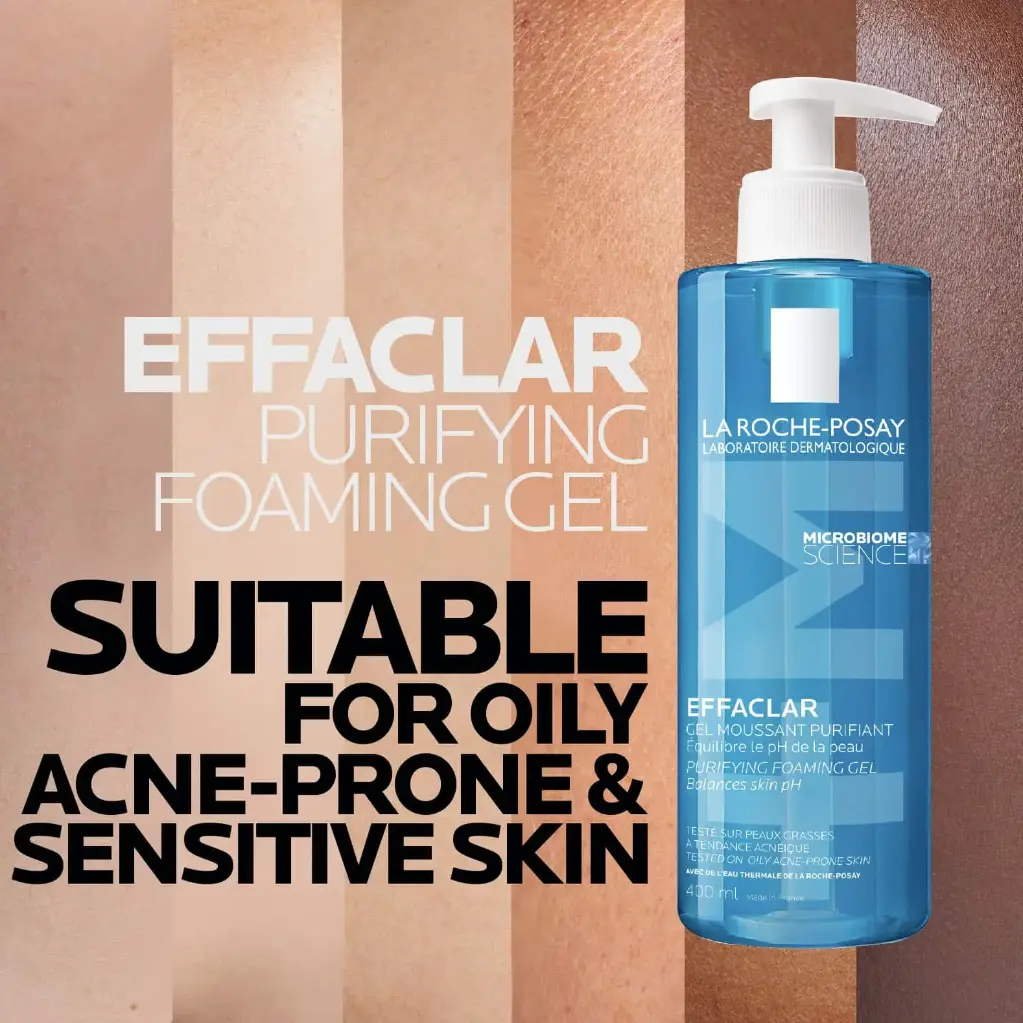 LaRochePosay Effaclar Purifying Foaming Gel - 400ml | لاروش بوزيه غسول للبشرة 400 مل