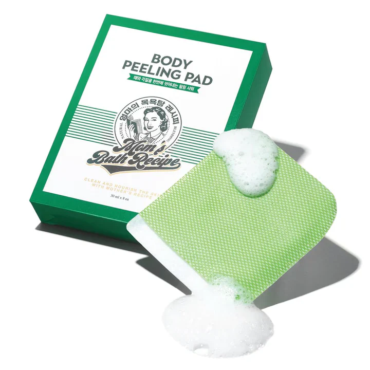 Mom's Bath Recipe Body Peeling Pad - 25mlx8pads مامز باث ريسيبي ليفة تقشير للجسم - 25 مل . 8 قطع