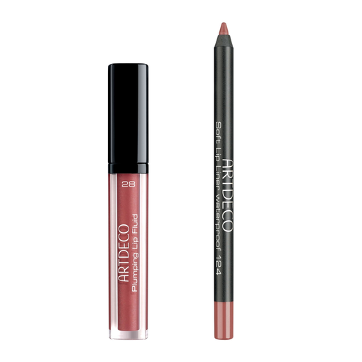 Artdeco Plumping Lip Fluid + Waterproof Lip Pencil 28