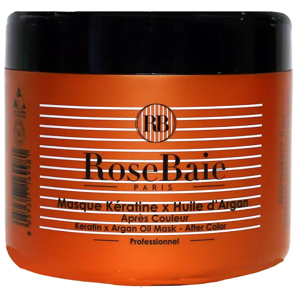 Rosebaie – Masque Kératine & Huile d'Argan – Cheveux colorés – 500 ...‏ 