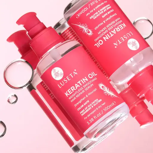 LUSETA KERATIN OIL HAIR REPAIR SERUM 100Mlسيروم إصلاح الشعر بزيت الكيراتين من لوسيتا 100 مل
