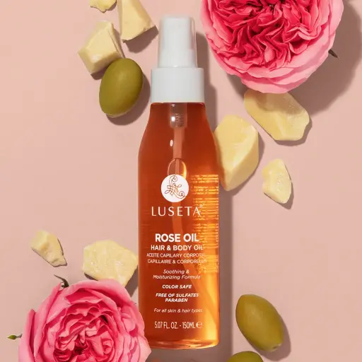 LUSETA ROSE OIL HAIR&BODY OIL150MLزيت لوزيتا للشعر والجسم بزيت الورد 150 مل