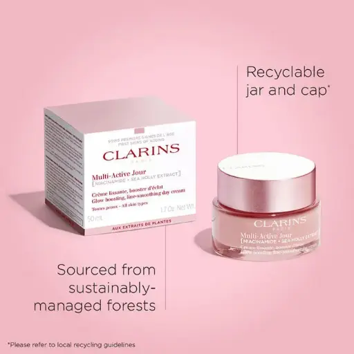 CLARINS Multi-Active Day Face Cream - All Skin Typesكريم كلارنس متعدد الفعالية للوجه النهاري - لجميع أنواع البشرة