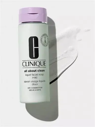 CLINIQUE LIQUID FACIAL SOAP MILD SAVON VISAGE LIQUIDE DOUX 200ML كلينيك صابون سائل للوجه خفيف سافون فيزاج سائل دوكس 200 مل