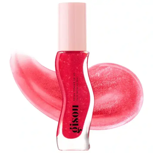 GISOU LIP OIL CHERRY ON THE CAKE HONEY INFUSED LIMITED EDITION 