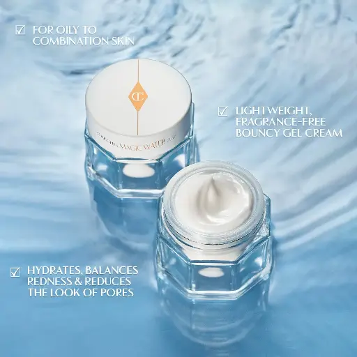 CHARLOTTE TILBURY SET Magic Water Cream Refillable Gel Moisturizer 