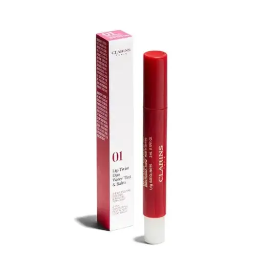 CLARINS LIP TWIST DUO WATER TINT BALM 01مرطب شفاه كلارنس ليب تويست ديو المائي 01