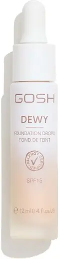 GOSH DEWY FOUNDATION DROPS 12 MI SPF 15 002 كوش سيروم أساس - 12 مل