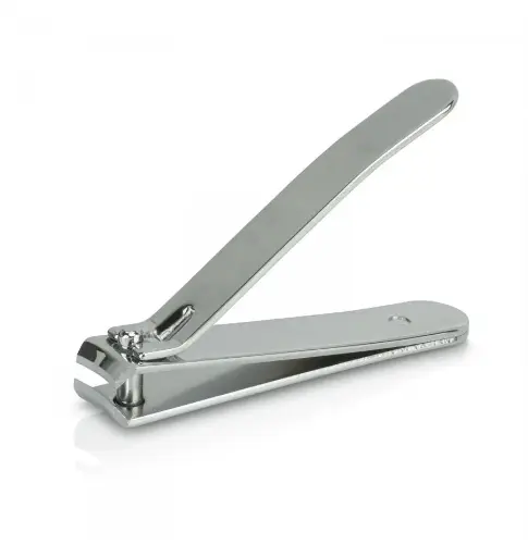 CHROMPLATED MANICURE NAIL CLIPER WITH NAIL FILE  CURVED POIMT 