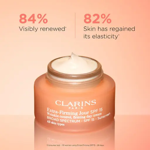 CLARINS EXTRA FIRMING SPF15 ALL SKIN TYPES 50ML كلارنس إكسترا فيرمنج SPF15 لجميع أنواع البشرة 50 مل