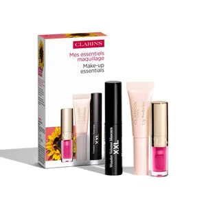 CLARINS MAKE UP ESSENTIALS MY ROUTINE INSTANT LASH VOLUME PLUMPER LIPSمجموعة مكياج كلارنس الأساسية - روتيني لتكثيف الرموش وشفتيكِ بشكل فوري