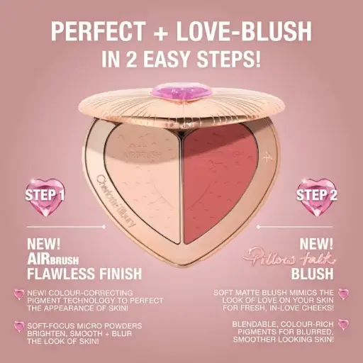 CHARLOTTE TILBURY  BEAUTY SOULMATES FACE PALETTE PILLOW TALK FLAWLESS PEACH 