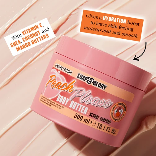 SOAP FLORY PEACH PLEASE BODYB SCRUB 300ML 