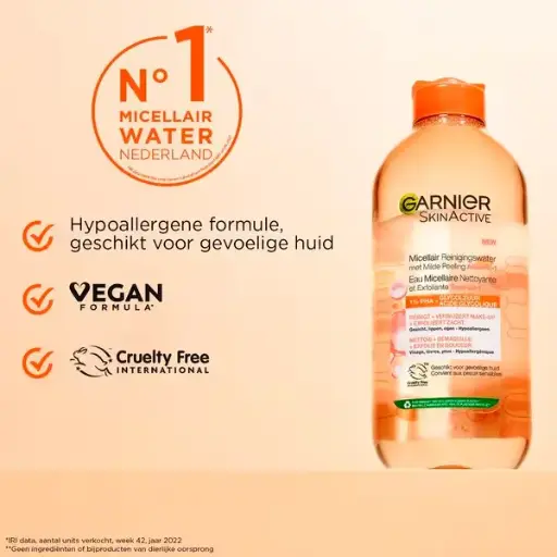GARNIER SKINACTIVE MICELLAIR REINIGIMGSWATER MET MILDE PEELING 400ML 