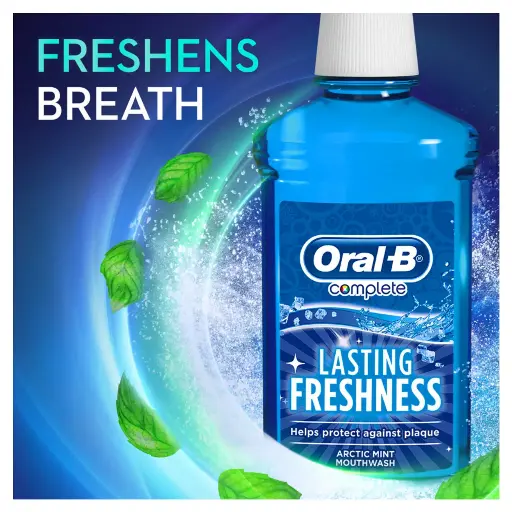 ORAL-B LASTING FRESHNESS ARCTIC MINT MOUTHWASH 