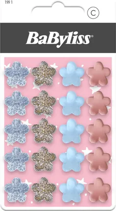  BaByliss Mini Flower-shaped Clips Kids - 20pcs 