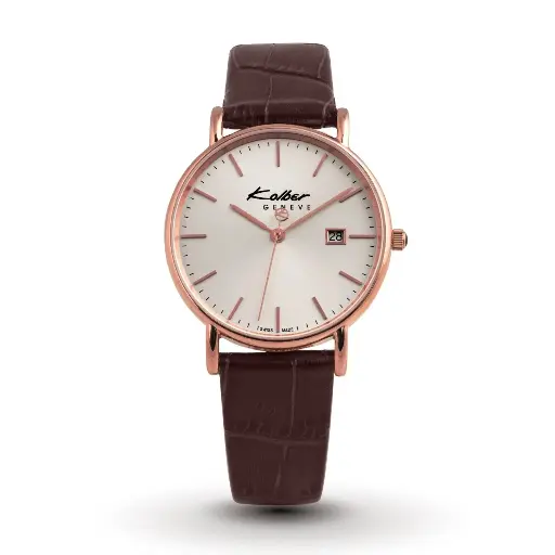 KOLBER Classiques Brown Leather Strap Watch Men – K4051141752