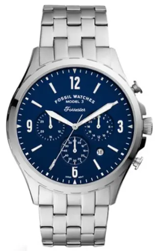 Fossil Forrester FS5605 Men's 45mm NEW Blue Watch
