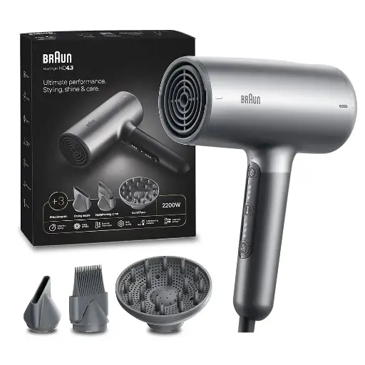 BRAUN HAIRDRYER HD 4.3 ULTIMATE PERFORMANCE STYLING SHINE CARE 2200W 