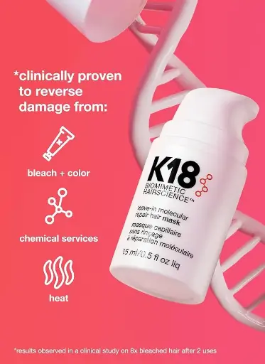 K18 LEAVE IN MOLECULAR REPAIR HAIR MASK 15ML 