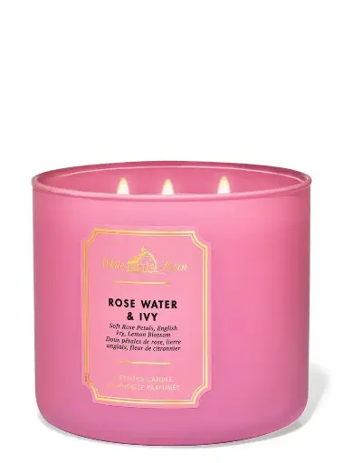 BATH BODY WORKS CHANDELLE PARFUMEE  ROSE WATER IVY 