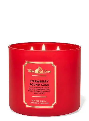 BATH BODY WORKS CHANDELLE PARFUMEE STRAWBERRY POUND CAKE 