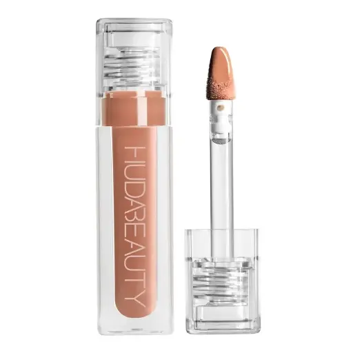 HUDA BEAUTY FAUX FILLER EXTRA SHINE LIP GLOSS HONEY
