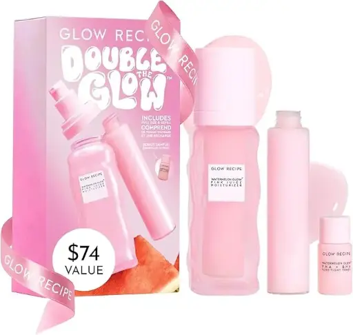 DOUBLE THE GLOW PINK JUICE MOISTURIZER REFILLABLE KIT (SET DE CUIDADO DE LA PIEL) 