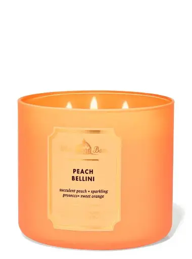 Peach Bellini 3 Wick Candle Online at Bath and Body WorkS